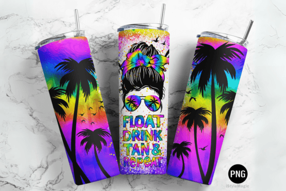 Download Float Drink Tan Repeat Summer Tumbler - Premium Bundle