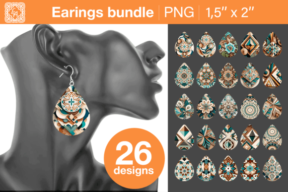 Download Boho Earrings Sublimation Designs - Sublimation design Collection