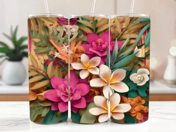 Download Plumeria Tumbler Sublimation Design - Sublimation design Collection
