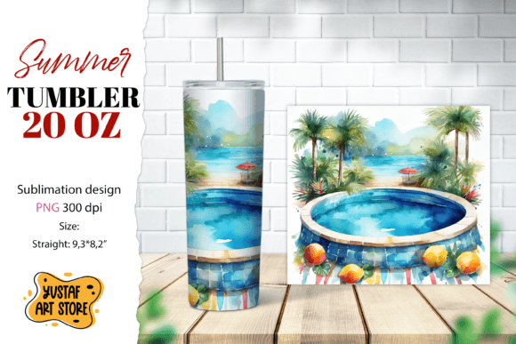 Download Pool Tumbler Wrap. Summer Tumbler Sublim - Pool tumbler Collection