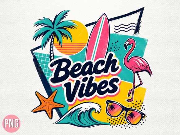 Download Retro Beach Vibes Summer PNG T-Shirt - Summer png Collection