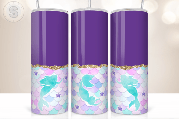 Download Purple Mermaid Gold Glitter Tumbler Wrap - Glitter tumbler wrap Collection