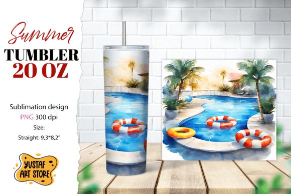 Download Pool Tumbler Wrap. Summer Tumbler Sublim - Premium Resources