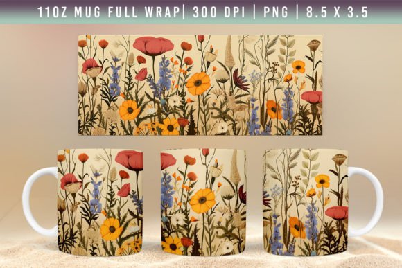 Download 3D Flower Mug Wrap, Sublimation Designs - Sublimation design Collection